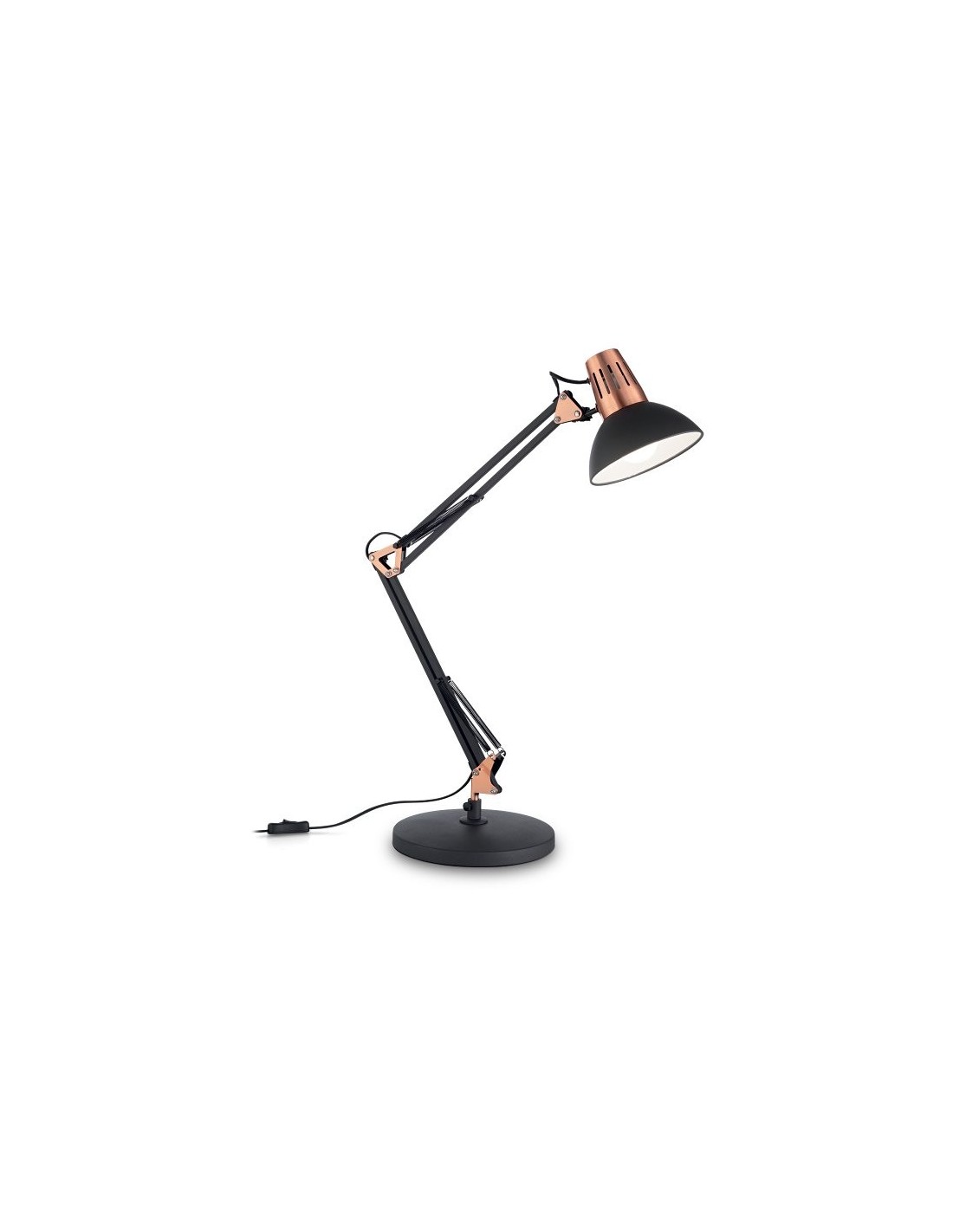 Ideal Lux Wally TL1 : lampe de bureau technique moderne avec bras articulé