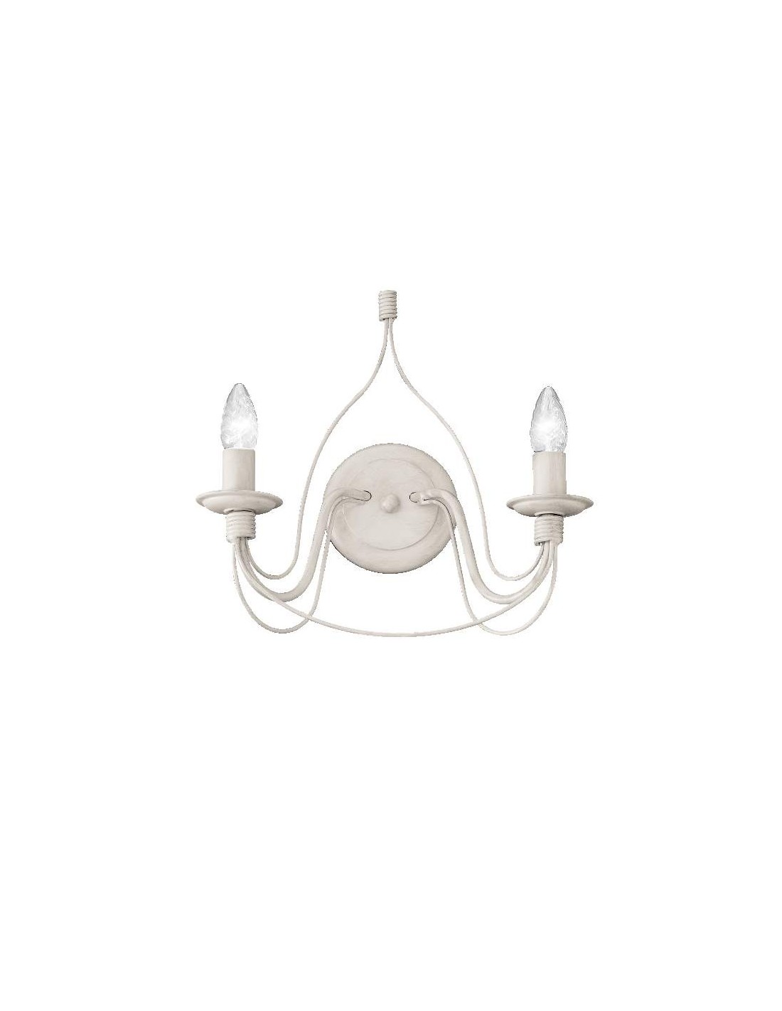 Ideal Lux Corte AP2 : applique murale classique à 2 lampes, E14, 40 W