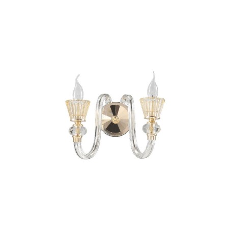 Ideal Lux Strauss AP2 applique classica con finitura in oro rosa E14 40W