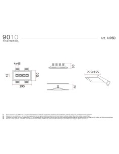 9010 4196D incasso a plafone