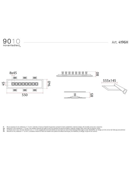 9010 4196H incasso a plafone