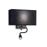 Ideal Lux Hotel AP2 applique da parete con paralume e braccio flessibile