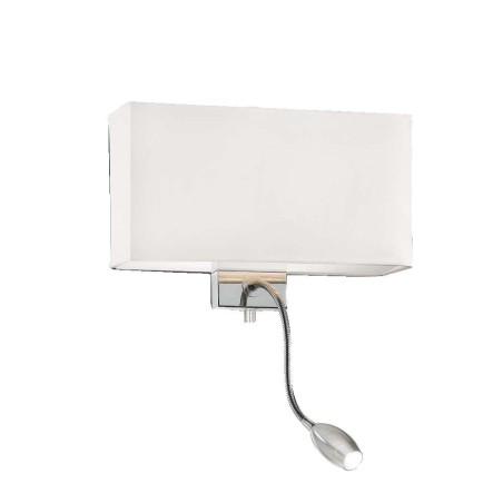 Ideal Lux Hotel AP2 applique da parete con paralume e braccio flessibile