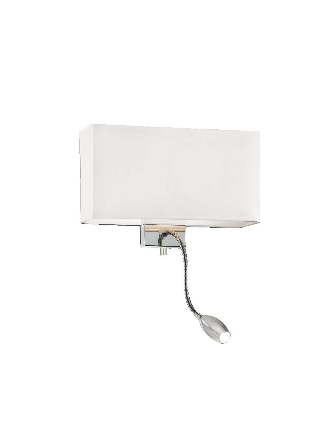 Ideal Lux Hotel AP2 applique da parete con paralume e braccio flessibile