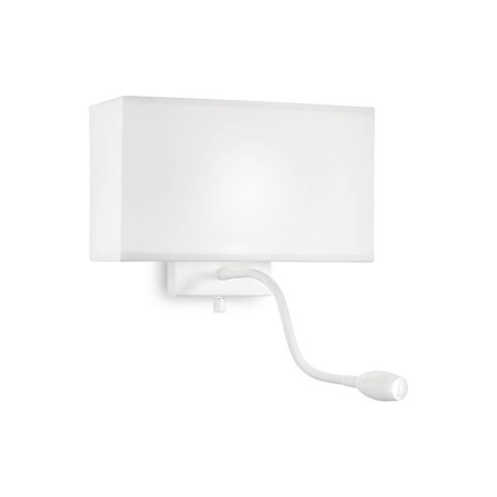 Ideal Lux Hotel AP2 applique da parete con paralume e braccio flessibile