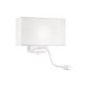 Ideal Lux Hotel AP2 applique da parete con paralume e braccio flessibile