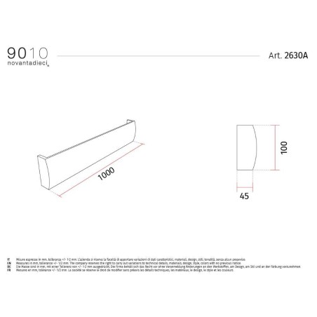 9010 2630A profilo cornice per strisce led