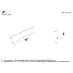 9010 2630B profilo cornice per strisce led