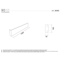9010 2630C profilo cornice per strisce led
