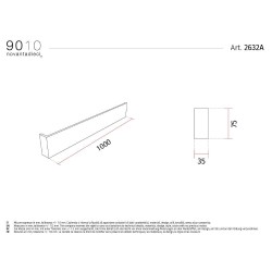 9010 2632A profilo mono emissione per strisce led