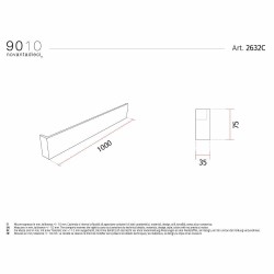 9010 2632C profilo mono emissione per strisce led
