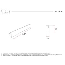9010 2632D profilo mono emissione per strisce led
