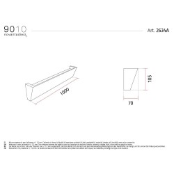 9010 2634A profilo cornice per strisce led