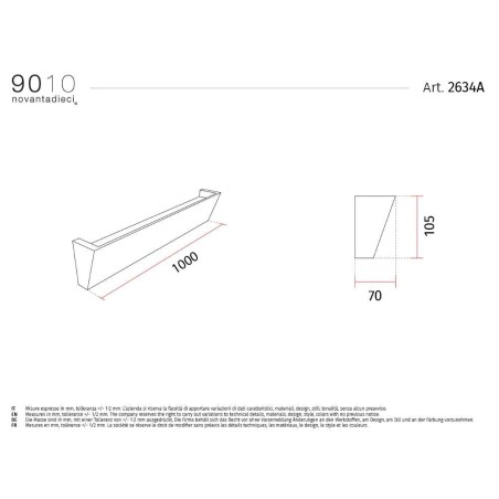 9010 2634A profilo cornice per strisce led