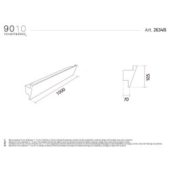 9010 2634B profilo cornice per strisce led