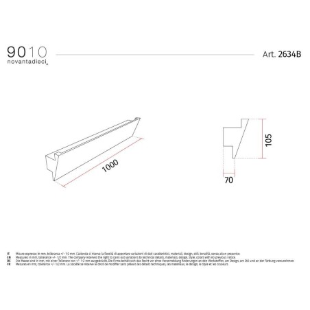 9010 2634B profilo cornice per strisce led