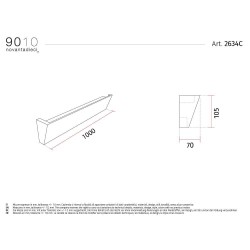 9010 2634C profilo cornice per strisce led