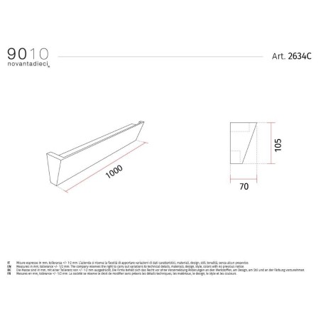 9010 2634C profilo cornice per strisce led
