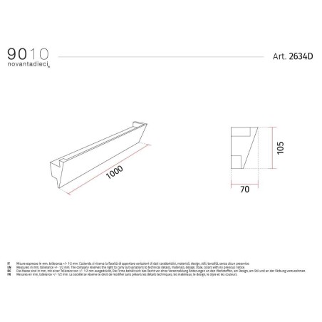 9010 2634D profilo cornice per strisce led
