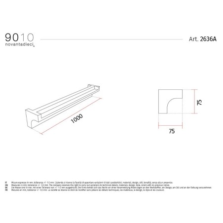 9010 2636A profilo cornice per strisce led