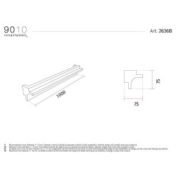 9010 2636B profilo cornice per strisce led