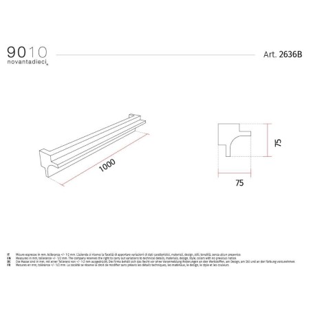 9010 2636B profilo cornice per strisce led