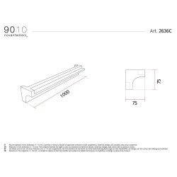 9010 2636C profilo cornice per strisce led