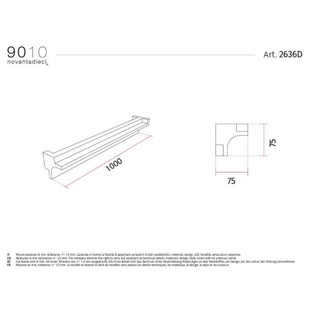 9010 2636D profilo cornice per strisce led