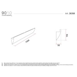 9010 2635B profilo mono emissione per strisce led