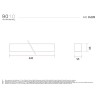 9010 2422B applique led moderna verniciabile dimensioni