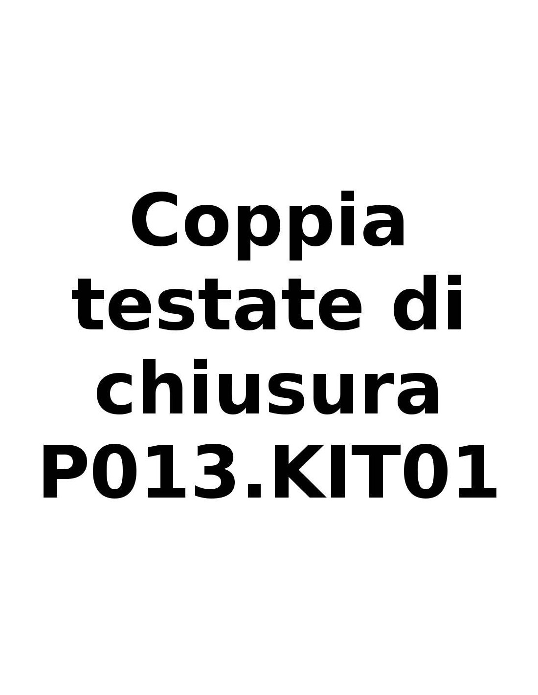 9010 P013.KIT01 coppia testate di chiusura