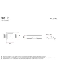 9010 5505A rosone da incasso rasomuro