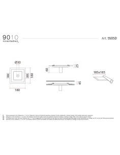 9010 5505D rosone da incasso rasomuro