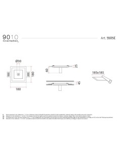 9010 5505E rosone da incasso rasomuro