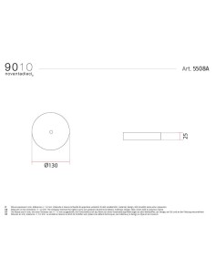 9010 5508A rosone da appoggio verniciabile