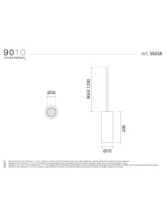 9010 5503A sospensione cilindrica in Cristaly
