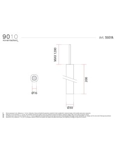 9010 5507A sospensione cilindrica in Cristaly