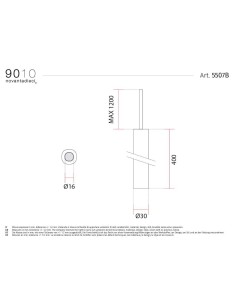 9010 5507B sospensione cilindrica in Cristaly