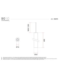 9010 5507C sospensione cilindrica in Cristaly