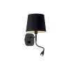 Ideal Lux Nordik AP2 lampada parete camera da letto con paralume e braccio flessibile