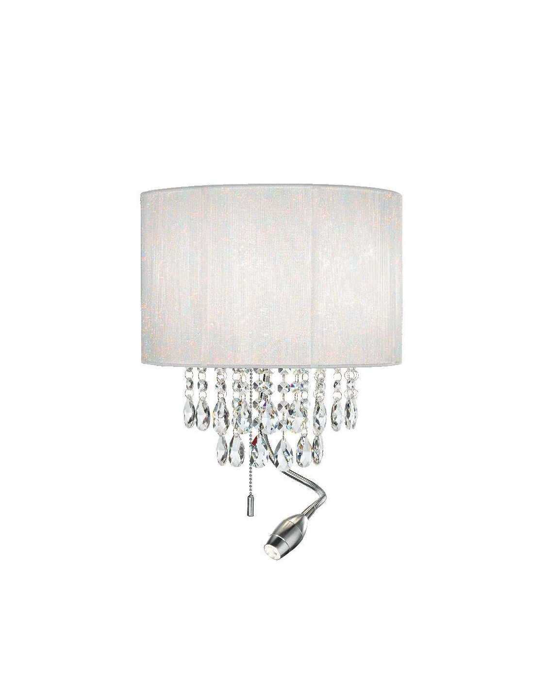 Ideal Lux Opera AP3 lampada da parete classica Led con paralume e braccio flessibile