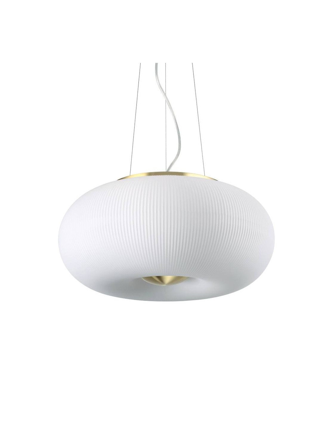 Ideal Lux Arizona SP3 lampadario  sospensione Led in vetro bianco soffiato decorato 