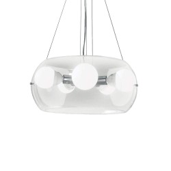 Ideal Lux Audi-10 SP5 : lustre suspendu à LED en verre soufflé
