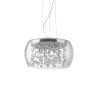 Ideal Lux Audi-80 SP5 : lustre moderne pour salon en verre soufflé, culot G9