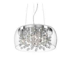 Ideal Lux Audi-80 SP8 lampadario moderno soggiorno in vetro soffiato G9