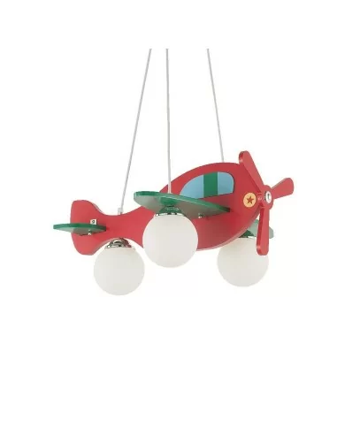 Ideal Lux Avion SP3 lampadario per cameretta bambini a 3 luci E14 40W