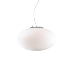 Ideal Lux Candy SP1 D40 lampadario moderno cucina in vetro soffiato bianco E27 60W