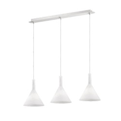 Ideal Lux Cocktail SP3 lampadario moderno soggiorno in vetro soffiato bianco E14 40W
