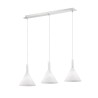 Ideal Lux Cocktail SP3 : lustre moderne pour salon en verre soufflé blanc, E14, 40 W