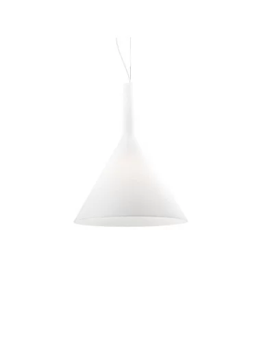 Ideal Lux Cocktail SP1 Big lampadario moderno soggiorno in vetro soffiato acidato bianco E27 60W
